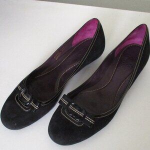 Cole Haan Womens Black Suede Ballet Flat - Size 5.5M
